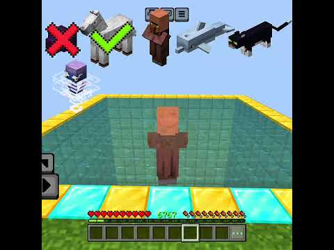 Which Mob Can Hold Its Breath the Longest? 🤯💧 #shorts #minecraft #gaming #viral