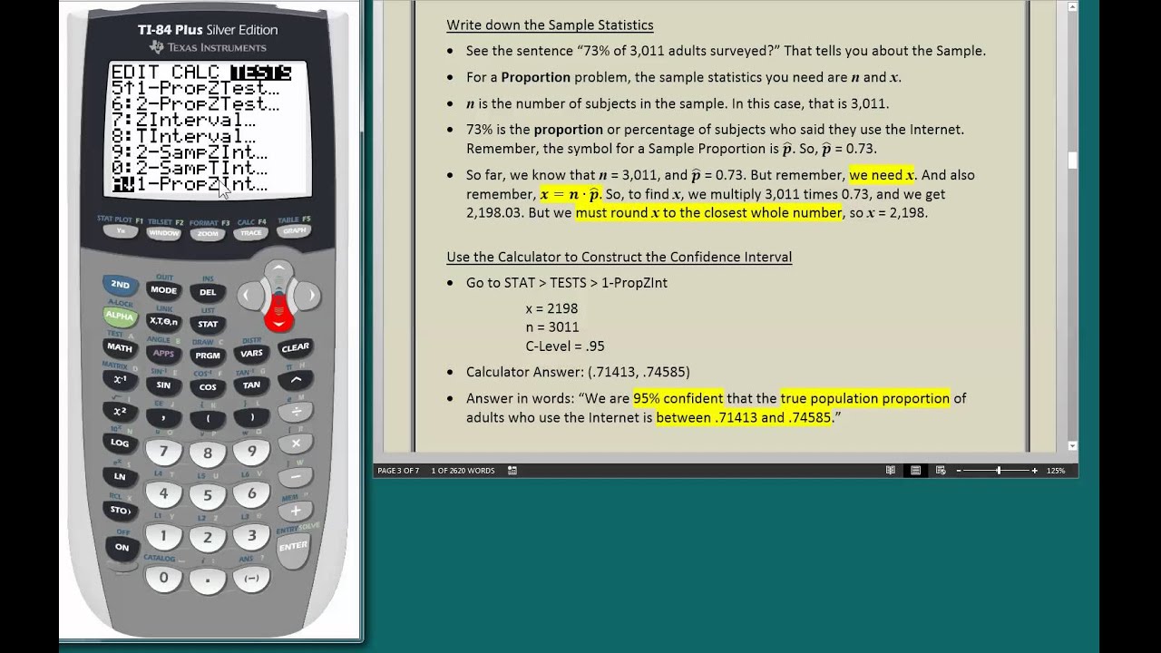 Confidence Interval for a Proportion - YouTube