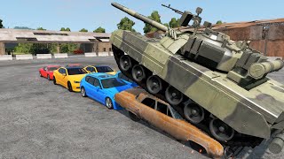 Tank vs Cars — BeamNG Drive