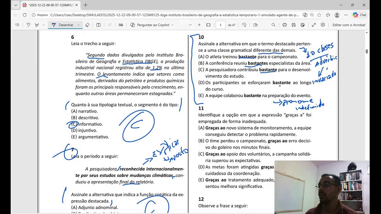 QUESTÕES DE LÍNGUA PORTUGUESA