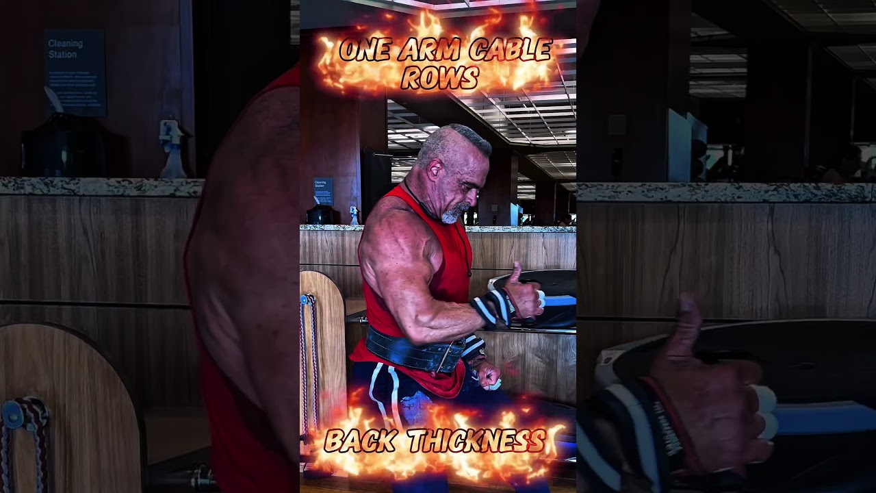 ONE ARM CABLE ROWS FOR BACK THICKNESS #workout #motivation #muscle #workouttips #exercise