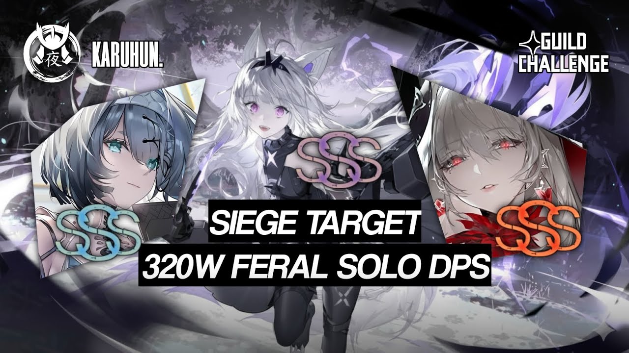 Guild Challenge Siege Target 320W SSS Feral Solo DPS - Punishing: Gray Raven