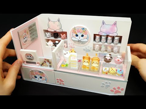<strong>DIY</strong> Miniature Realistic shop - Cat dessert <strong>cafe</strong> decor !