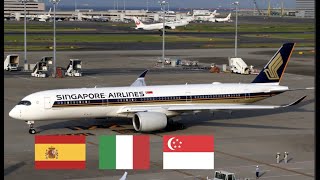 Trip Report / Singapore Airlines A350 Barcelona-Milan-Singapore [Economy Class]