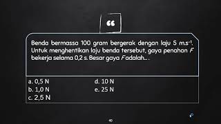 Pembahasan soal UN Fisika Tahun 2011 (Soal 9)