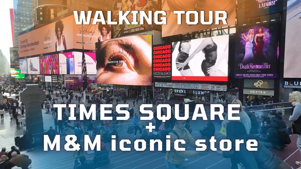 Exploring Times Square | NYC Walking Tour + M&M’s World 🍬🌃