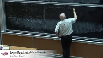 Jean-Pierre Demailly: Improved bounds for the Kobayashi conjecture on generic hyperbolicity