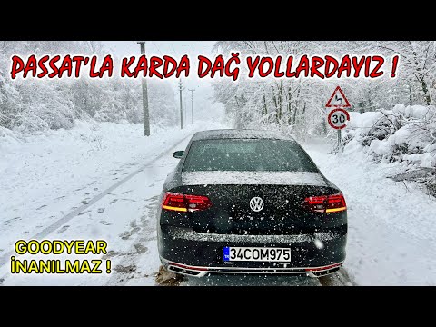 VW PASSAT KARDA GİDİLMEYEN DAĞ YOLLARINA TIRMANDIK ! | GOODYEAR ÇOK İYİ ! | KAZA | KAR VLOG