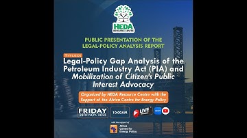 Public Presentation of the Legal-Policy Analysis Report