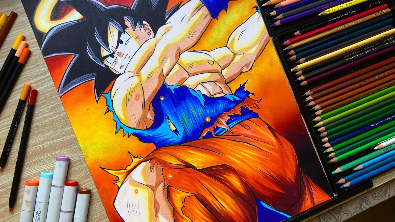 20 Desenhos do Son Goku para Colorir e Imprimir - Online Cursos Gratuitos