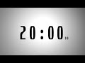 20 minutes countdown timer with voice announcement every minute