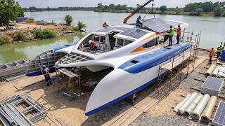 How I built a Solar-powered Spaceship Boat &amp; Speedboat using a scrap V6 Engine. | by @Nasatchannel