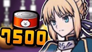 Spending 7500 CAT FOOD for Saber (Battle Cats  Fate Stay Night)