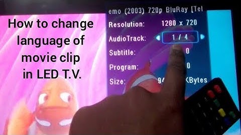 How to change language of a movie clip in LED TV.info.