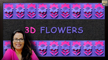 Make 3D FLOWER Border in Just 2 Minutes | DIY