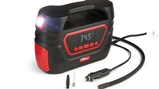 Best Tire Inflator Ever HyperTough Dual Power for Car & Home Review and Sound Test  Skywind007