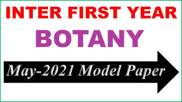 Inter First Year Botany Model Paper 2021 ||gs learning channel||