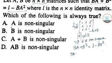 MATRICES OBJECTIVE QUESTIONS ONLINE LECTURES, STUDY MATERIAL,YEAR SOLVE,COMPLETE SOLUTION