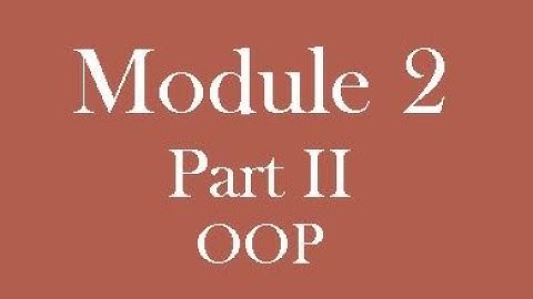 S6 ECE.... OOP... MOdule2  Part2