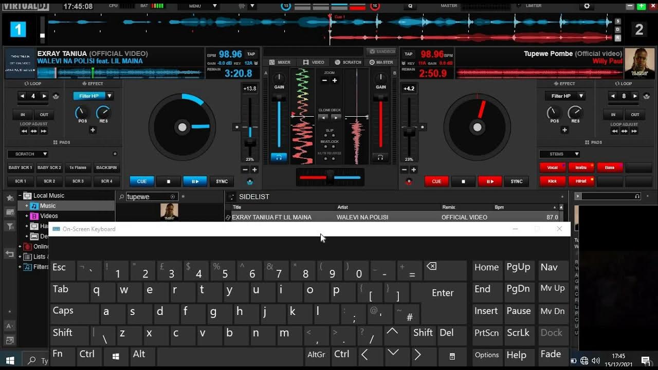 VIRTUAL DJ TUTORIAL HOW TO SCRATCH,SETTINGS KEYBOARD MAPPING TO SCRATCH