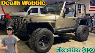 I Fixed My Jeep Wrangler Death Wobble (Cheap)