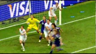女子ワールドカップ2011決勝戦での澤の神ゴールの瞬間