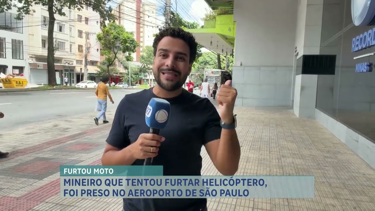 Homem que tentou furtar helicóptero em Minas é preso em São Paulo