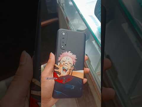 sakuna mobile skin on narzo 20 pro  by sps 09 pro plus machine cutting #india #mobileskin #sps