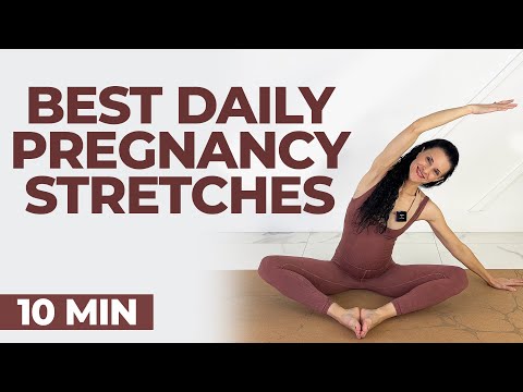 Best Pregnancy Stretches | 10-Min Full-Body Daily Stretch Routine | Relieve Pregnancy Symptoms
