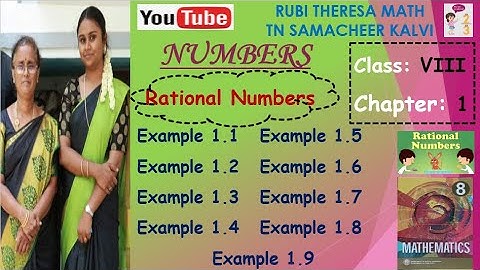 8th Maths _ TN Samacheer Kalvi _ Chapter 1 _ Numbers _ Rational Numbers _  Example 1.1 to 1.9