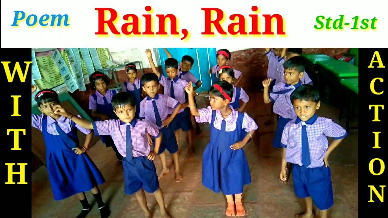 Rain, Rain | Poem 1st standard | with action
