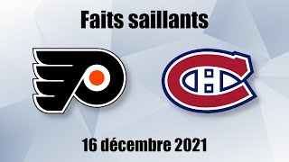 Flyers vs Canadiens - Faits saillants - 16 déc. 2021