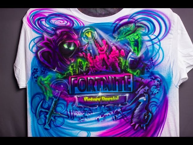 How to airbrush a Fortnite T-shirt 