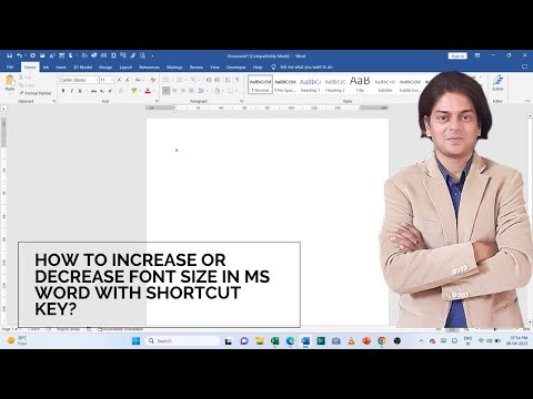 how to Increase or decrease font size in MS Word with shortcut key?
