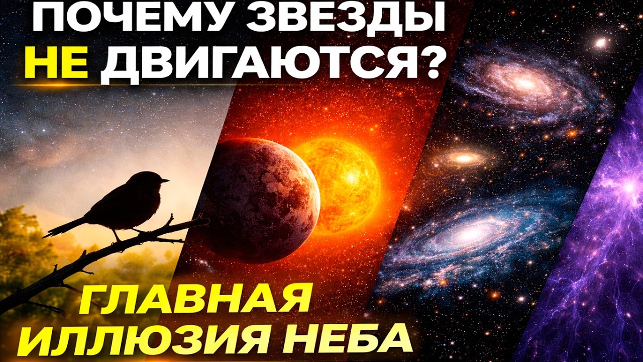 Почему звёзды “не двигаются”? Главная иллюзия ночного неба (и что скрывает Вселенная)