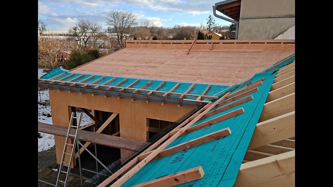 Dřevostavba Prace - opláštění