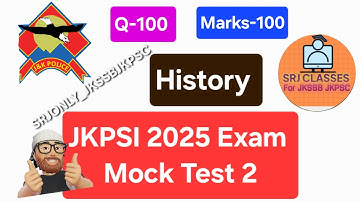 JKPSI Mock Test-2 History || JKPSI Test Series 2025