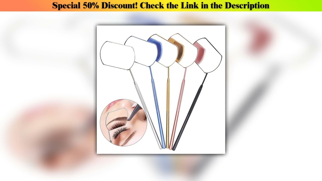 Top Eyelash Mirror Grafting Lash Magnifying Beauty Long Handle For Checking False Lashes Extension•
