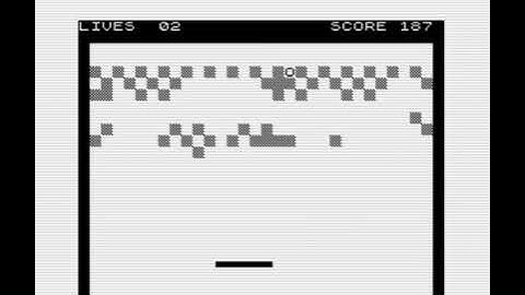ZX81 breakout modified from original by Toni Baker 1981