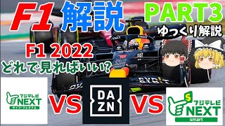 【F1】どれで見ればいい？日本でF1放送を見る方法  F1解説 PART3【ゆっくり解説】開幕直前！