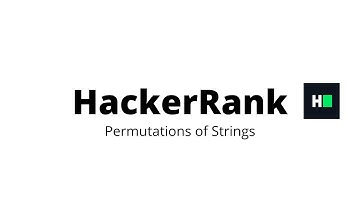 Permutations of Strings  || HackerRank Solution