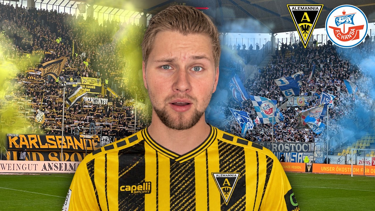 ⁣I WENT TO THE MOST INSANE THIRD TIER FOOTBALL FANS!! Alemannia Aachen - Hansa Rostock Matchday Vlog