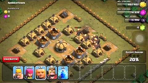 Clash of Clans Level 12: Gobbotown (walkthrough)