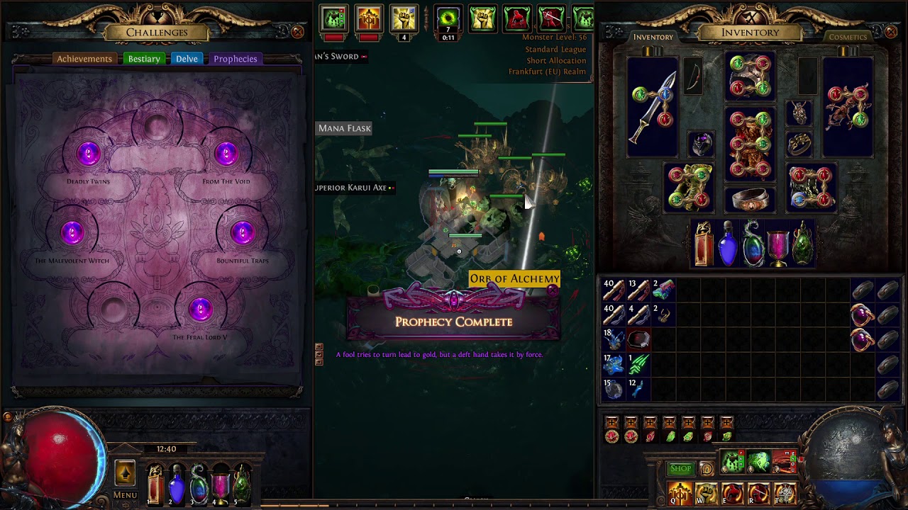 The Alchemist Prophecy Gameplay With Cyclone In Path Of Exile Youtube The Alchemist Prophecy Gameplay With Cyclone In Path Of Exile Youtube