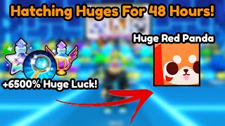 Hatching BEST EGG With 6500% HUGE Luck For 48 Hours To Get Huges In Pet Sim 99!! (Huge Pet Giveaway)