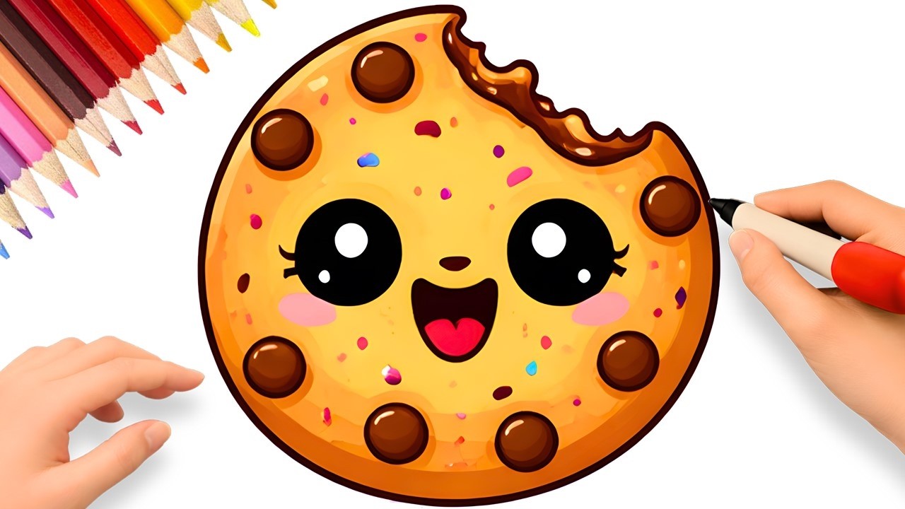 HOW TO DRAW A CUTE COOKIE EASY 🍪 - YouTube