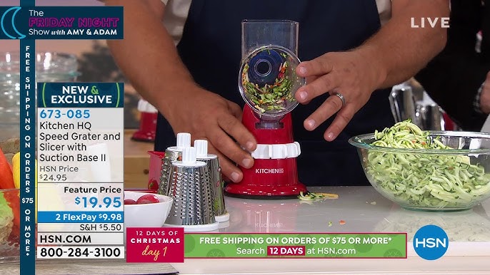 Cooks Essentials Glitz Speed Grater and Slicer with Suction Base - QVC UK