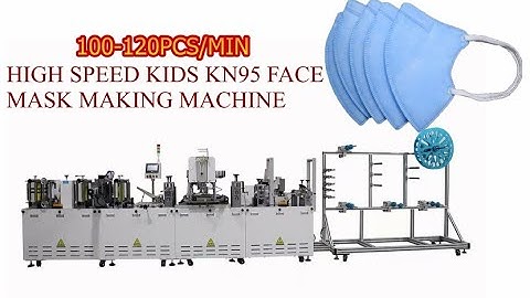 HIGH SPEED FFP2 FFP3 KIDS YOUNG CHILDREN KN95 FACE MASK MAKING MACHINE(70-80PCS/MIN)