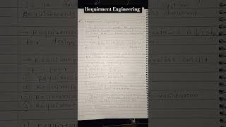 Requirment Engineering in SEPM ✍🏼📚||#study #education #cse #it #shortnotes #imortant #shortvideo