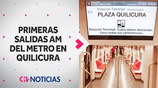 Así fue el primer viaje de muchos usarios del Metro de Quilicura - CHV Noticias